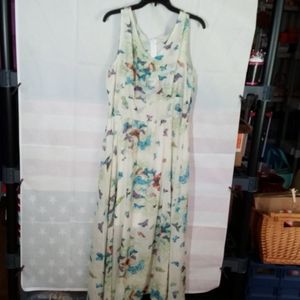Butterfly Sheer Sleeveless Dress (Fits like xl)